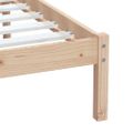 vidaXL Posteľný rám 75x190 cm malé jednolôžko masívne drevo