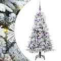 vidaXL Umelý Sklápací Vianočný Stromček Biela 150 cm PE a PVC