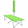 vidaXL Skladacia kempingová posteľ 2 ks Zelená 194 x 62,5 x 42,5 cm
