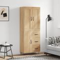 vidaXL Vysoká skrinka dub sonoma 69,5x34x180 cm spracované drevo