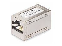Sieťový prepojovací kábel - RJ-45 (F) do RJ-45 (F) - tienený - CAT 6a - pasívny - strieborná