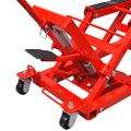 Červený hydraulický zdvihák na motocykle/ATV štvorkolky 680 kg