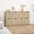 vidaXL Komody 2 ks dub sonoma 60x30x70 cm spracované drevo