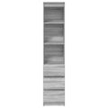 vidaXL Highboard Grey Sonoma 37,5x35x180 cm Engineered Wood