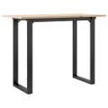 vidaXL Jedálenský stolík v tvare O 100x50x75 cm borovica a oceľ