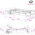 vidaXL Elektrický nastaviteľný rám postele Čierna 120 x 200 cm Oceľ
