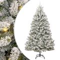 vidaXL Umelý Sklápací Vianočný Stromček 300 LED Zelená a biela 270 cm