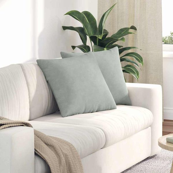 vidaXL Vankúše na pohovku 2 pcs Svetlosivá 50 x 50 cm