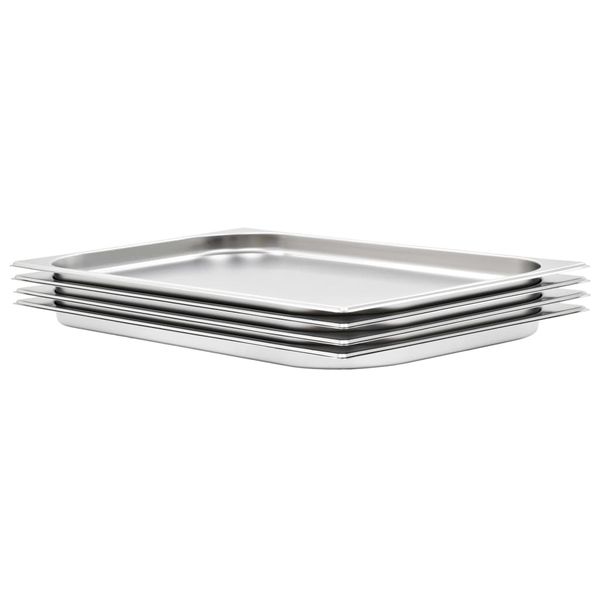 vidaXL Gastronádoby 4 ks, GN 1/1, 20 mm, nehrdzavejúca oceľ