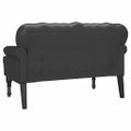 vidaXL Chesterfield lavica Čierna 119,5 x 64,5 x 75 cm Umelá koža