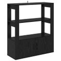 vidaXL Servírovacia skriňa Čierny dub 30 x 80 x 90 cm Kompozitné drevo