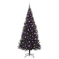 vidaXL Vianočný stromček Čierna 180 cm PVC