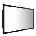 vidaXL LED kúpeľňové zrkadlo lesklé čierne 80x8,5x37 cm akryl