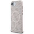 Guess HC MagSafe PU 4G Ring Classic Logo case for iPhone 16e Pink