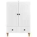 vidaXL Servírovacia skriňa Biela 66 x 34,5 x 95 cm Kompozitné drevo