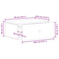 vidaXL Nástenná nočná skrinka so zásuvkou Čierna 49 x 34,5 x 20 cm