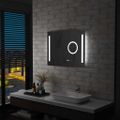 vidaXL Kúpeľňové nástenné zrkadlo s LED a dotykovým senzorom 80x60 cm