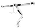 Neomounts Select  NM-D775DX3WHITE / Flat Screen Desk mount (17-27") desk clamp/grommet / White Držák, VESA, stolní, pro 3 ploché monitory, úhloprícka 17"-27", náklon 20°, otácení 360°, rotace 360°, nosnost 18kg, bílý