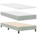 vidaXL Posteľ s pružinovým rámom Svetlosivá 90 x 200 cm Zamat