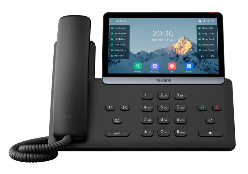 Yealink SIP-T77U SIP telefón, PoE, 16 SIP účtov, 7'' bar. LCD, GigE, 2x USB