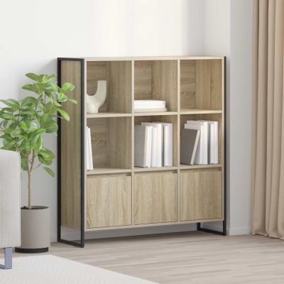 vidaXL Knižnica 2 pcs Sonoma 99,5 x 30 x 108 cm Kompozitné drevo