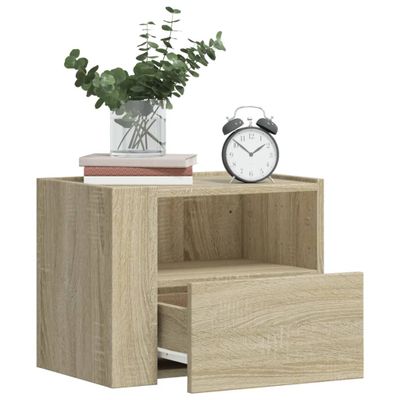 vidaXL Nástenné nočné stolíky 2 ks dub sonoma 45x30x35 cm