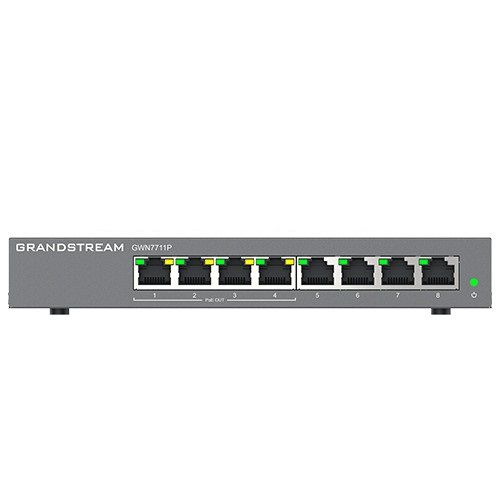 Grandstream GWN7711P Layer 2 Lite managed switch, 8 portov, 4x PoE/PoE+