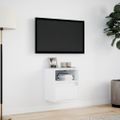 vidaXL TV nástenná skrinka s LED svetlami biela 41x31x45 cm