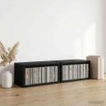 vidaXL Roh na skladovanie CD 2 ks Čierny dub 40 x 17 x 17 cm