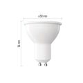 LED žiarovka Classic MR16 biela/ GU10 / 5,8 W (75 W) / 565 lm / Teplá biela