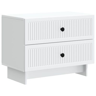 vidaXL Nočný stolík Biela 62 x 34,5 x 47,5 cm Kompozitné drevo
