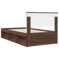 vidaXL Rám postele Hnedý dub 100 x 200 cm Masívne borovicové drevo