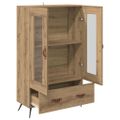 vidaXL Highboard Remeselný dub 69,5 x 31 x 115 cm