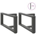vidaXL Nohy konferenčného stolíka v tvare T, 2 ks, antracitové, 70x25x(30-31) cm, oceľ