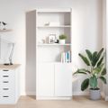 vidaXL Vysoká skrinka biela 70x35x180 cm kompozitné drevo