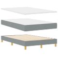 vidaXL LED box s pružinami s vankúšom Svetlosivá 120 x 200 cm látka