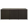 vidaXL Záhradný úložný box hnedý 180x90x70 cm polyratanový