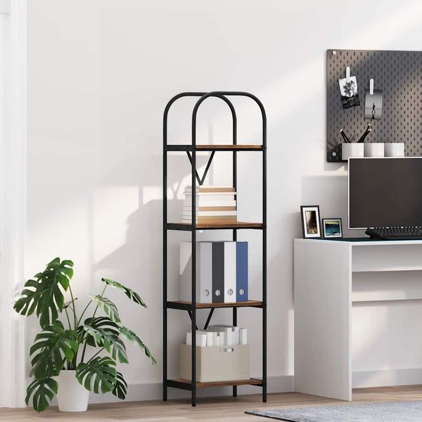 vidaXL Regál na knihy Dymová dub 40 x 30 x 146 cm Kompozitné drevo