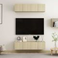 vidaXL TV skrinky 4 ks, dub sonoma 60x30x30 cm, kompozitné drevo