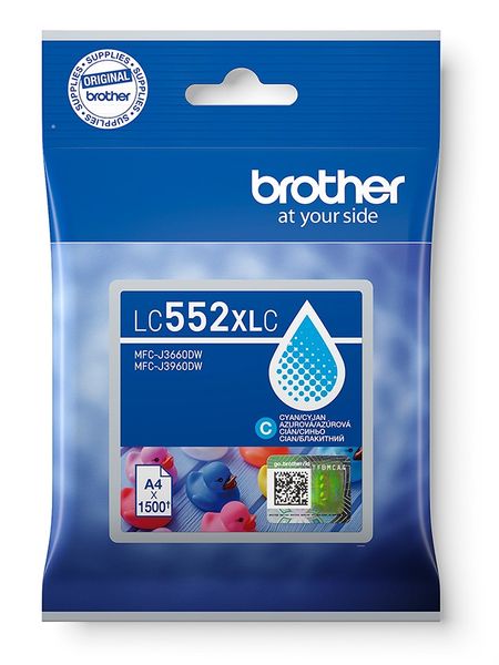 Brother LC-552XLC - atrament azúrový XL