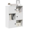 VidaXL Knižnica Biela 60x24x76,5 cm Konštrukcia dreva