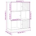 vidaXL Knižnica VIGO biela 90x35x114,5 cm masívna borovica
