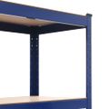 vidaXL Úložná polica modrá 80x40x180 cm oceľ a MDF