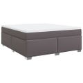 vidaXL Boxspring posteľ s matracom sivá 180x200 cm umelá koža