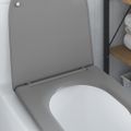 vidaXL WC sedadlo Sivá 47 x 36 x 3,4 cm Duroplast