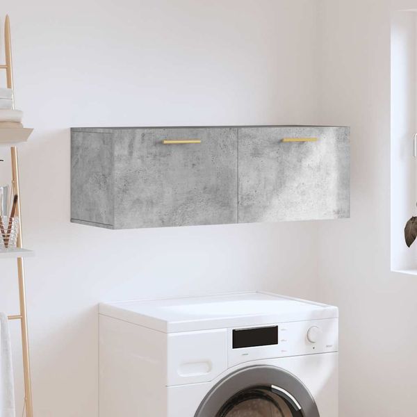 vidaXL Nástenná skrinka betónovo sivá 100x36,5x35cm kompozitné drevo