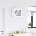vidaXL Nástenný sklenený kabinet LUCCA Biela 40 x 31 x 40 cm