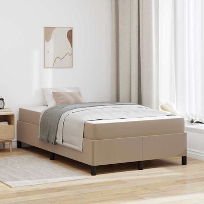vidaXL Rám postele s matracmi Kapučínová 120 x 190 cm látka