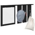 vidaXL Vešiak na stenu Nástenná montáž Čierny dub 85 x 10 x 45 cm