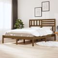 vidaXL Posteľný rám medovo-hnedý masívne drevo 150x200 cm King Size
